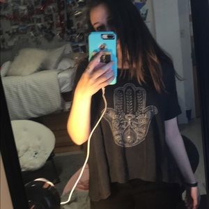 American Eagle Soft & Sexy Hamsa Tee